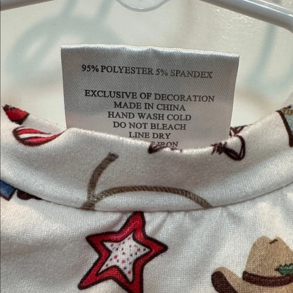 Festive western cowboy Gingerbread and Holiday Print Bodysuit